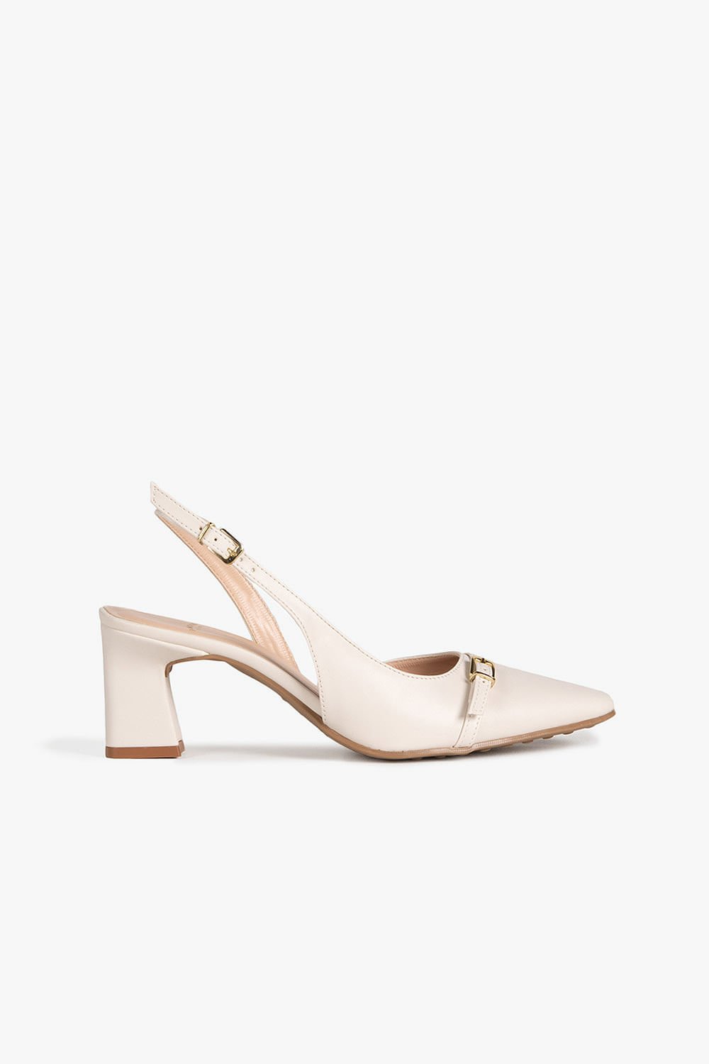 Scarpin Feminino Slingback Mundial Hailee Branco 1