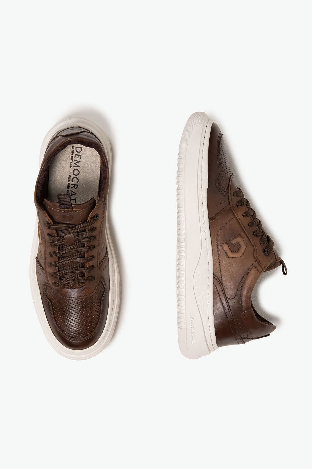 Tênis Masculino Democrata Denim Block Marrom 3