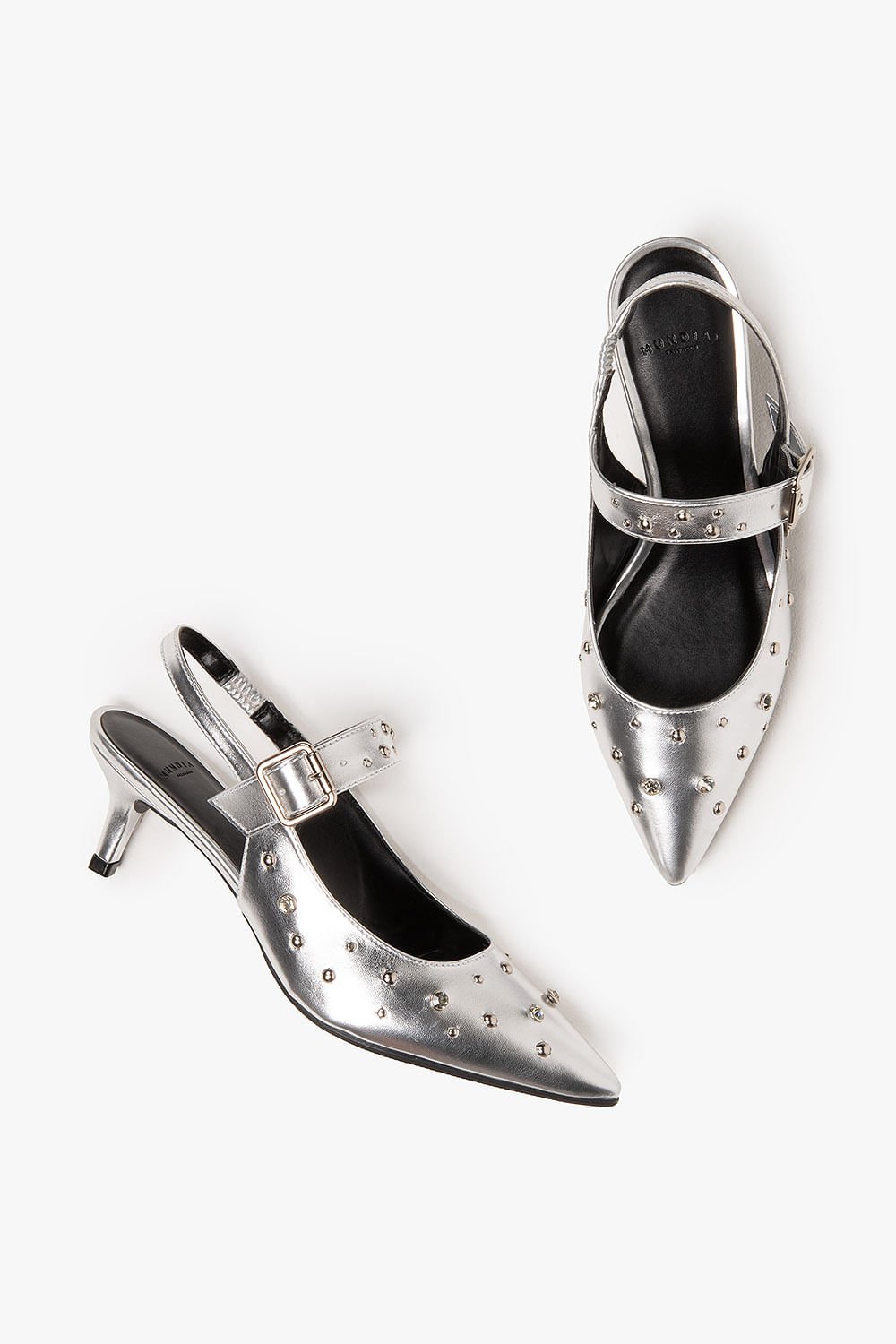 Scarpin Feminino Slingback Mundial Antoneli Prata 3