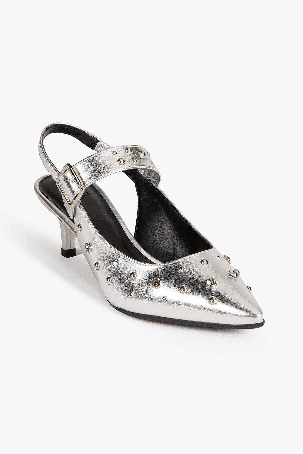 Scarpin Feminino Slingback Mundial Antoneli Prata 4