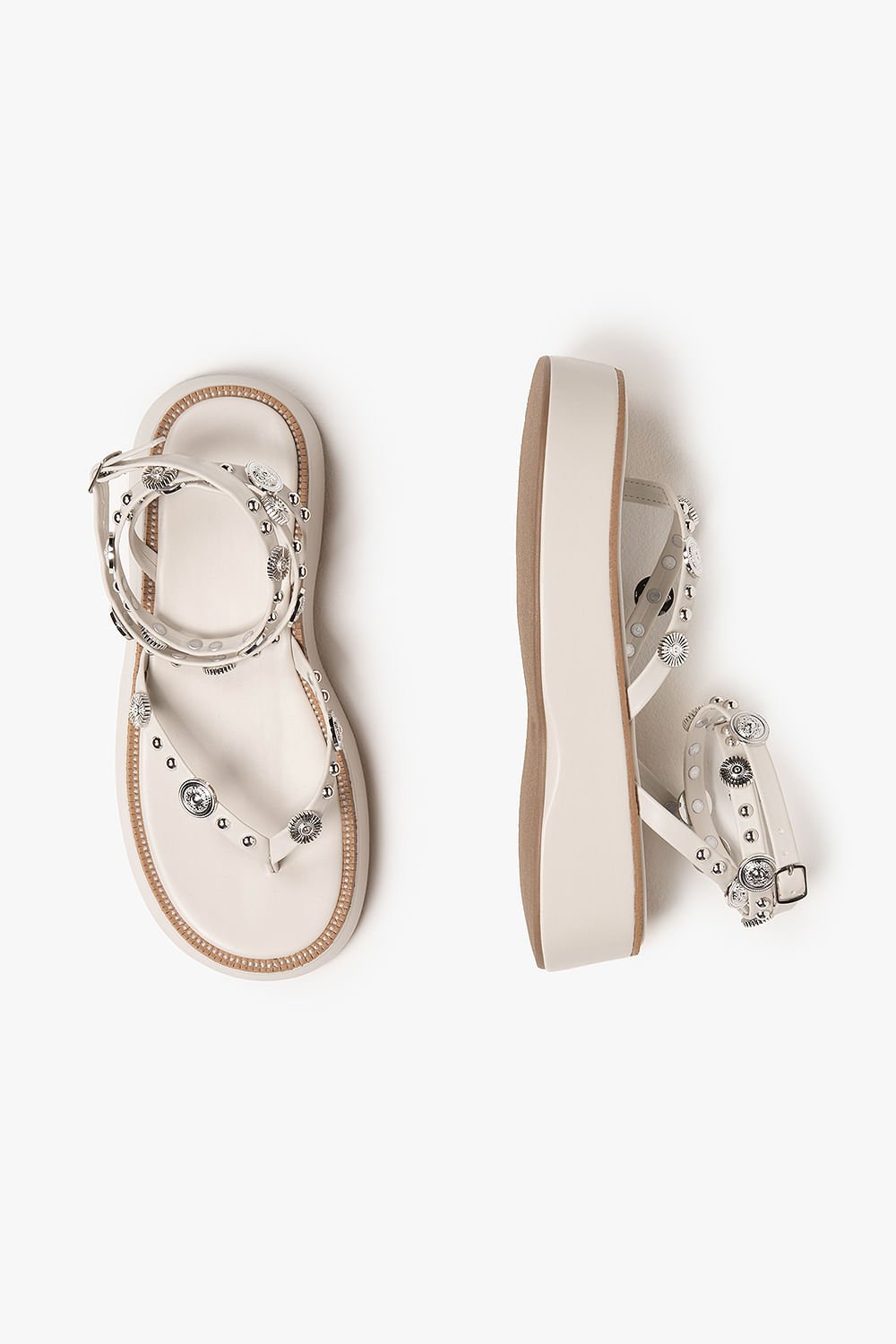 Sandália Feminina Flatform Mundial Danniela Branco 3