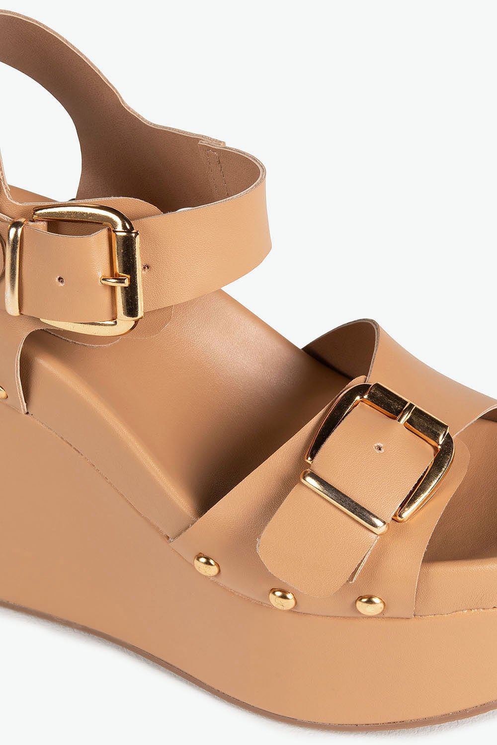 Sandália Feminina Anabela Mundial Elizie Bege 5