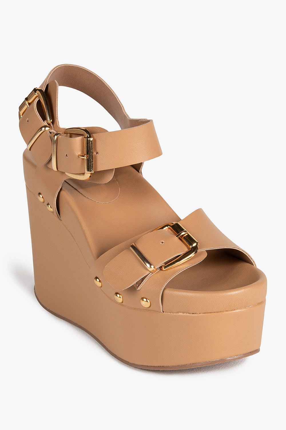 Sandália Feminina Anabela Mundial Elizie Bege 6