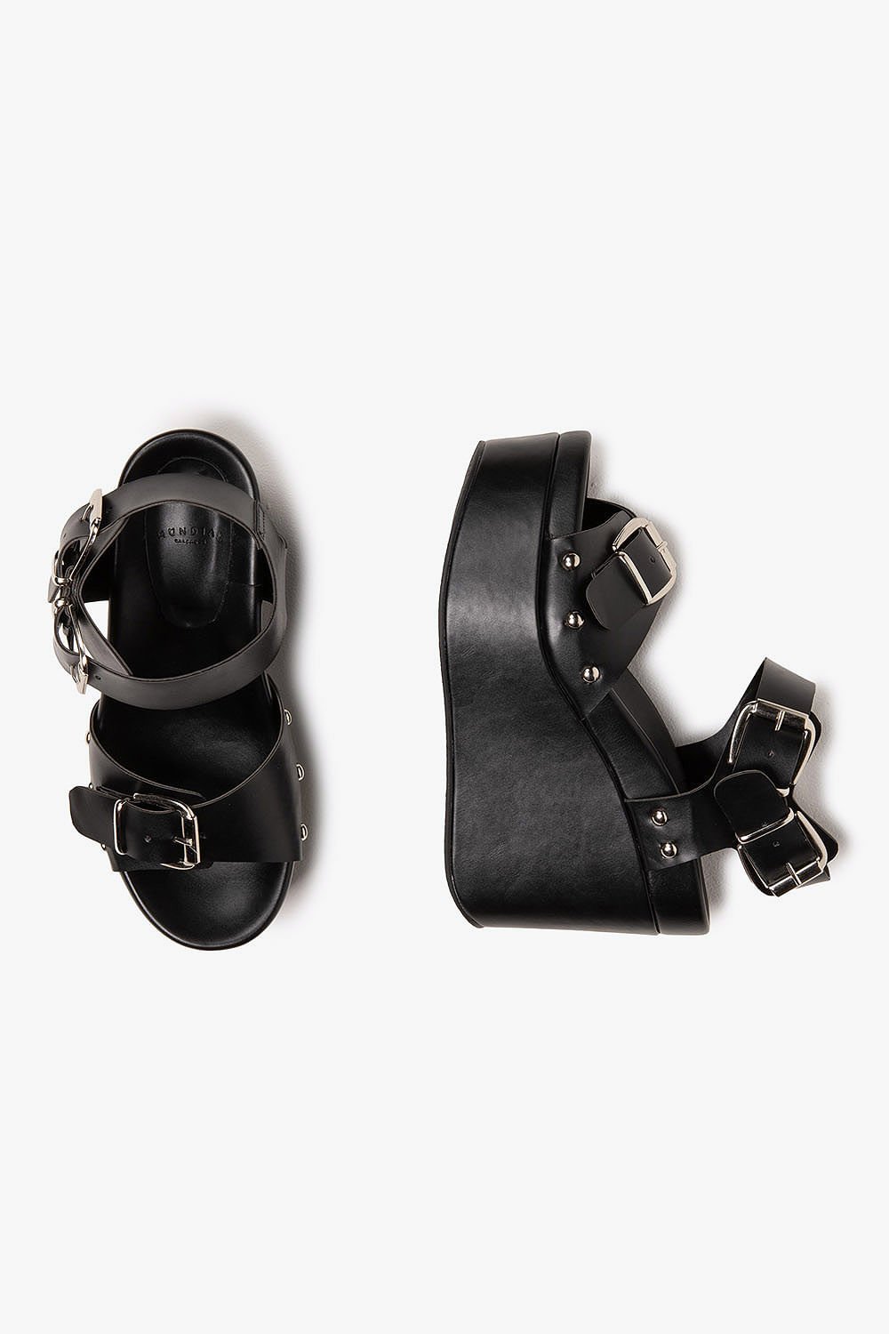 Sandália Feminina Anabela Mundial Elizie Preto 3