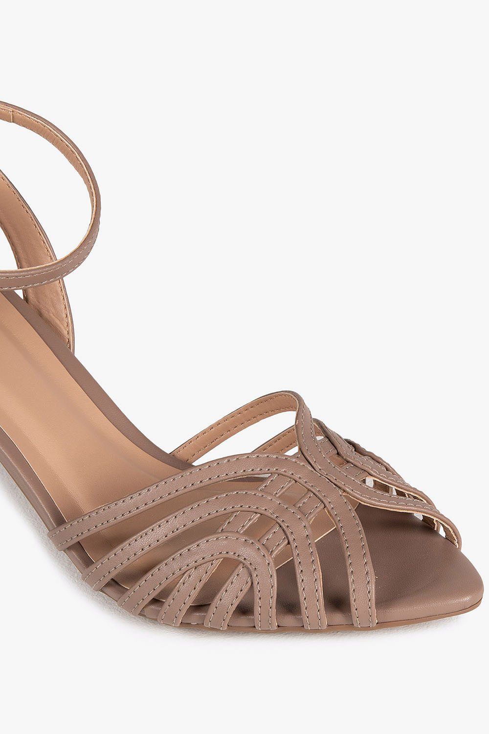 Sandália Feminina Salto Alto Mundial Larys Cinza 3