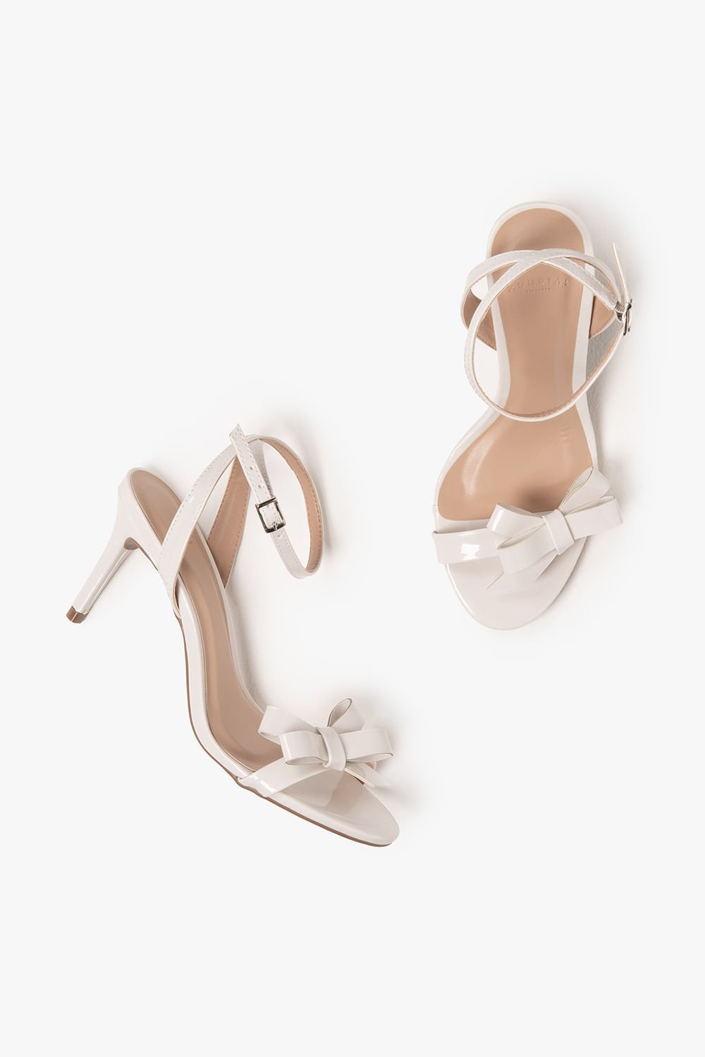 Sandália Feminina Salto Alto Mundial Giana Branco 3