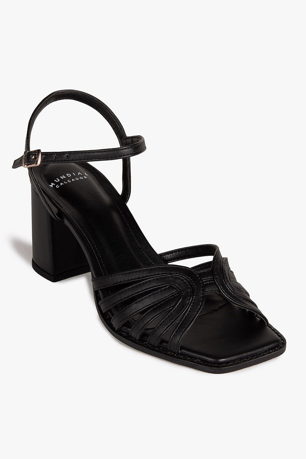 Sandália Feminina Salto Alto Mundial Green Preto 4