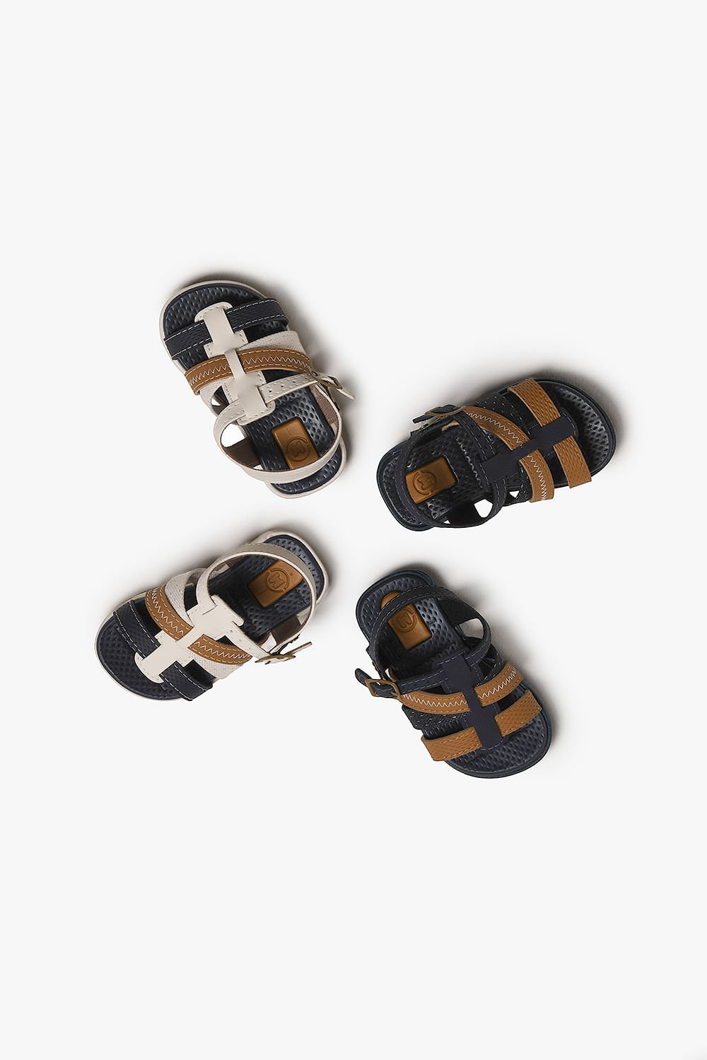 Sandália Baby Papete Infantil Molekinho Lucas Branco 5