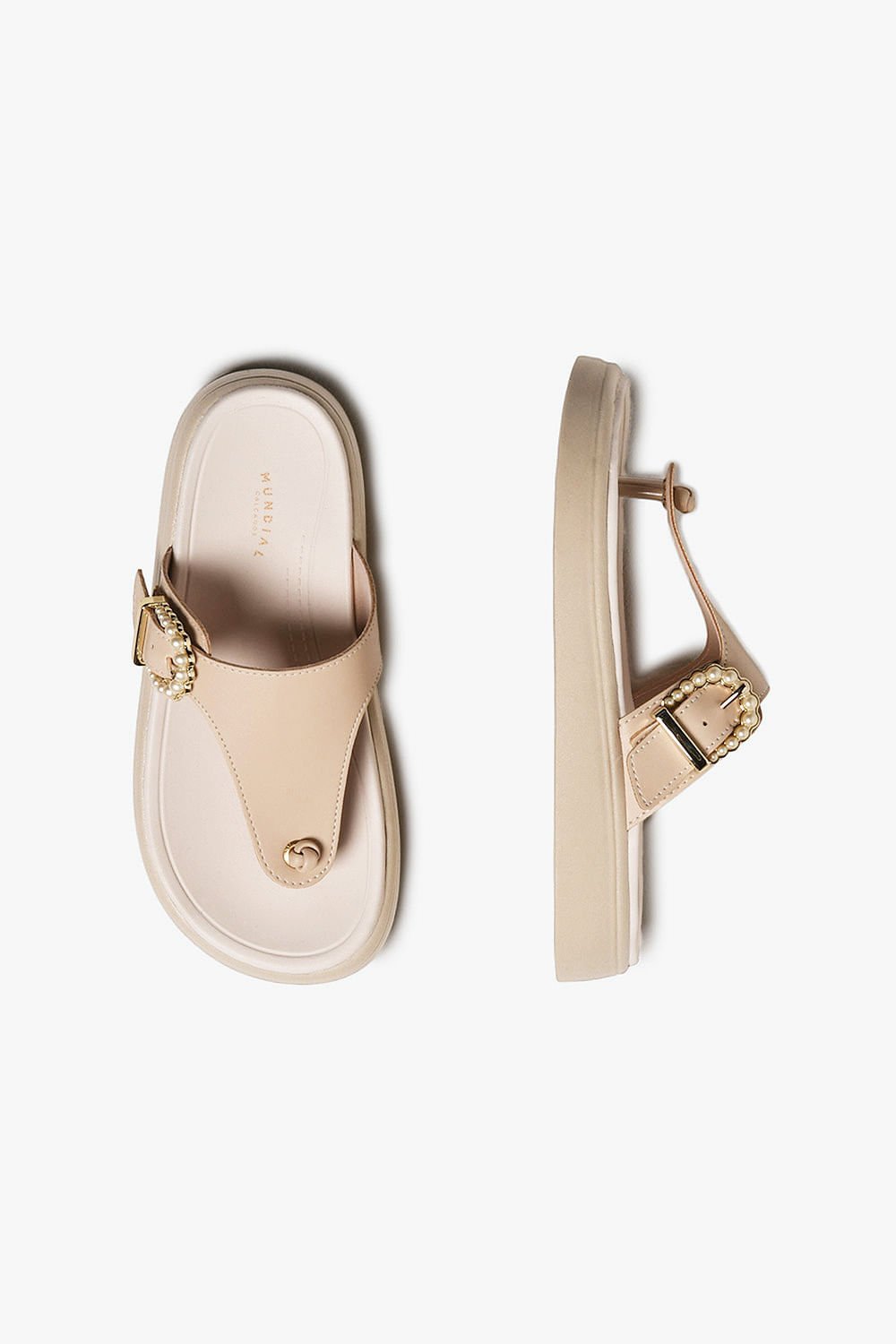 Chinelo Infantil Papete Mundial Mary Bege 3