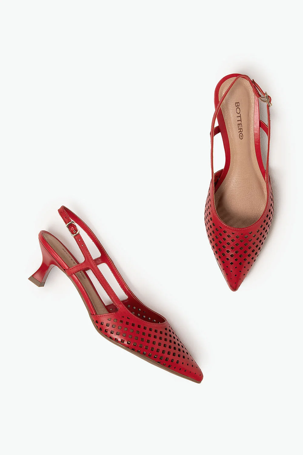 Scarpin Feminino Slingback Bottero Sibila Vermelho 3