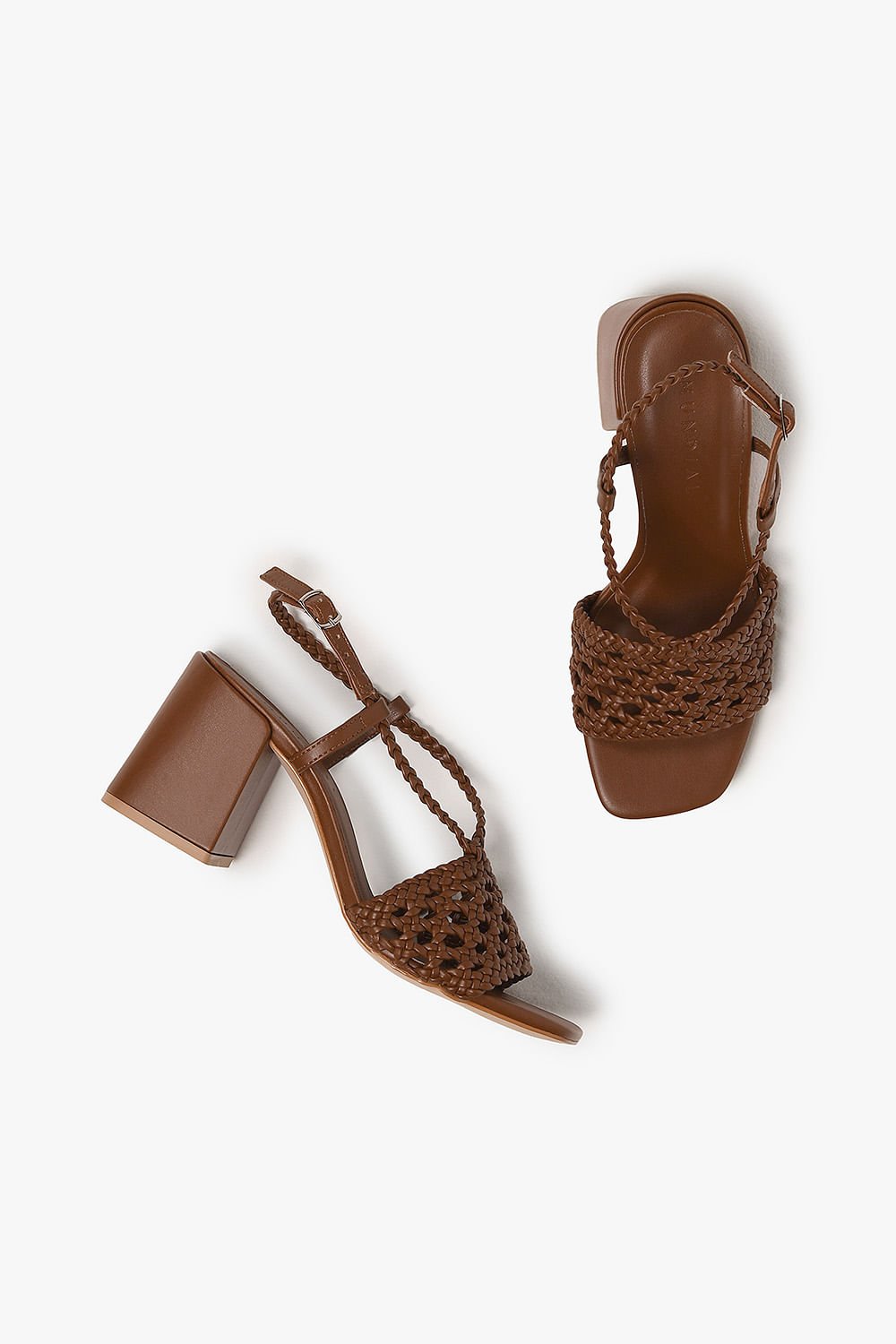 Sandália Feminina Salto Alto Mundial Laura Marrom 3