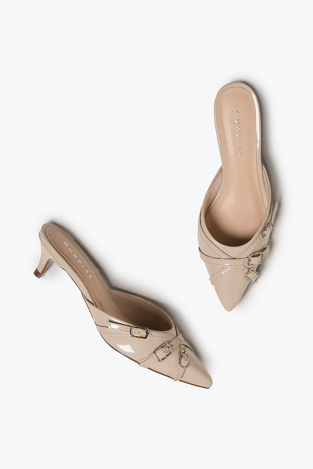 Tamanco Feminino Salto Médio Mundial Luzinete Bege 3