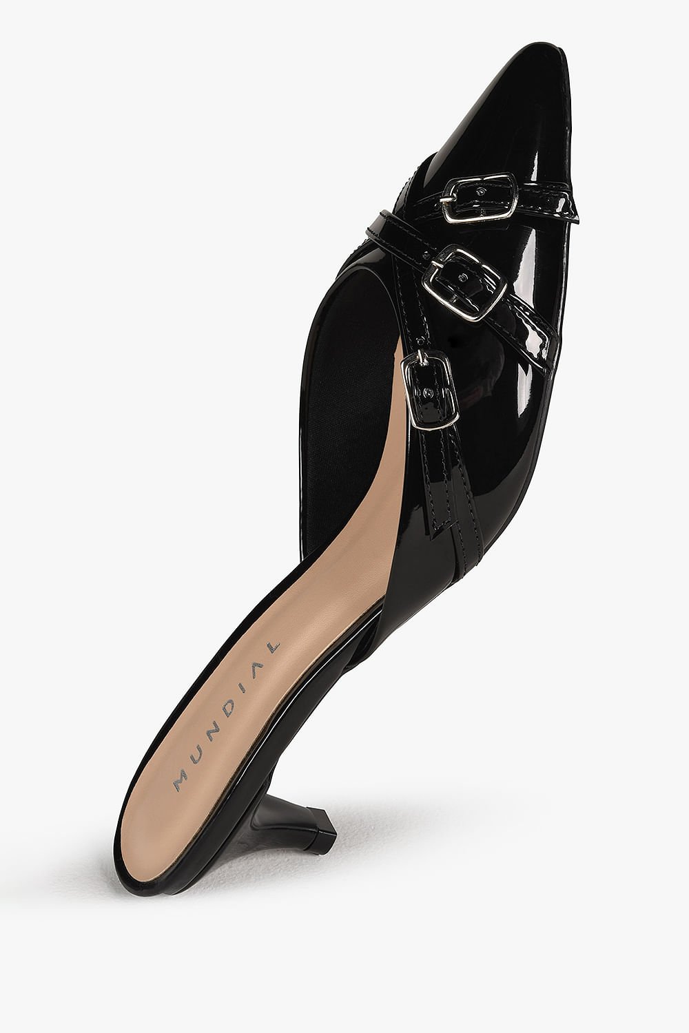 Tamanco Feminino Salto Médio Mundial Luzinete Preto 2