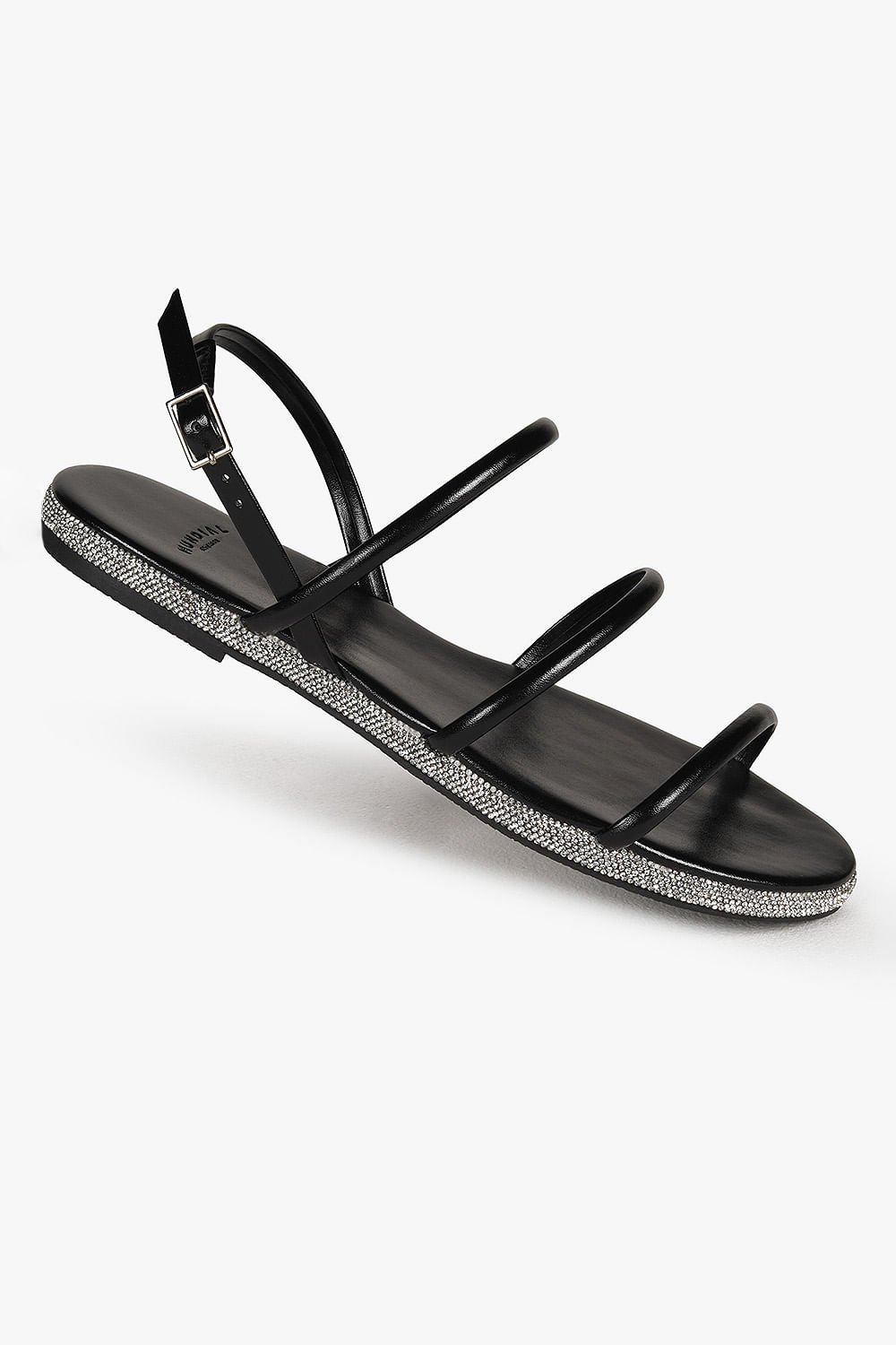 Sandália Feminina Rasteira Mundial Lispector Preto 2