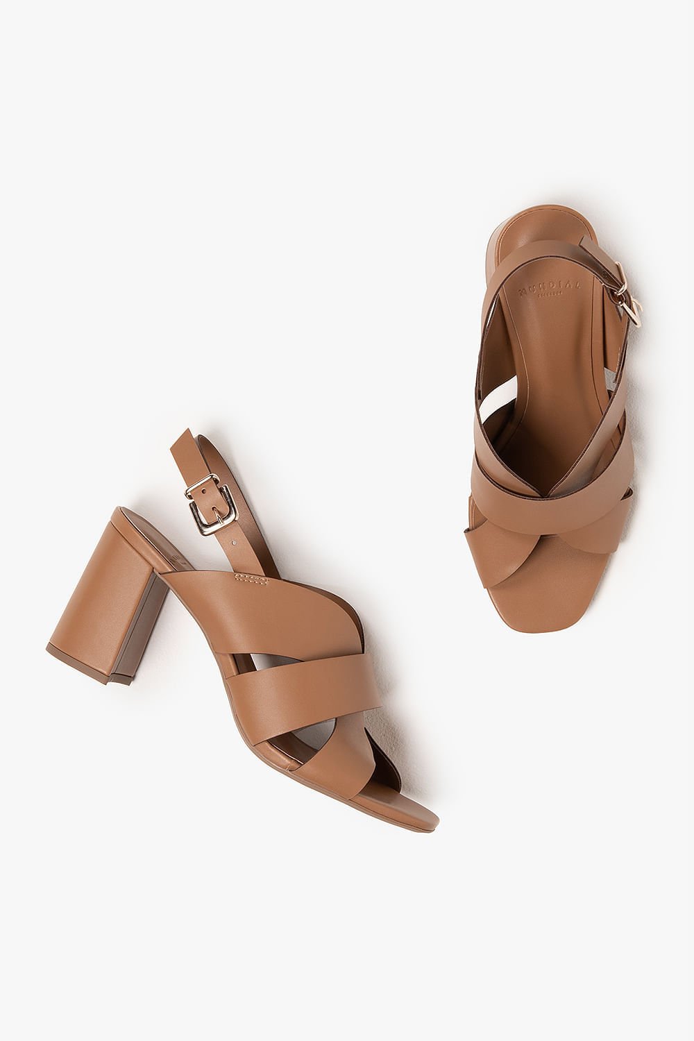 Sandália Feminina Salto Alto Mundial Asher Café 3