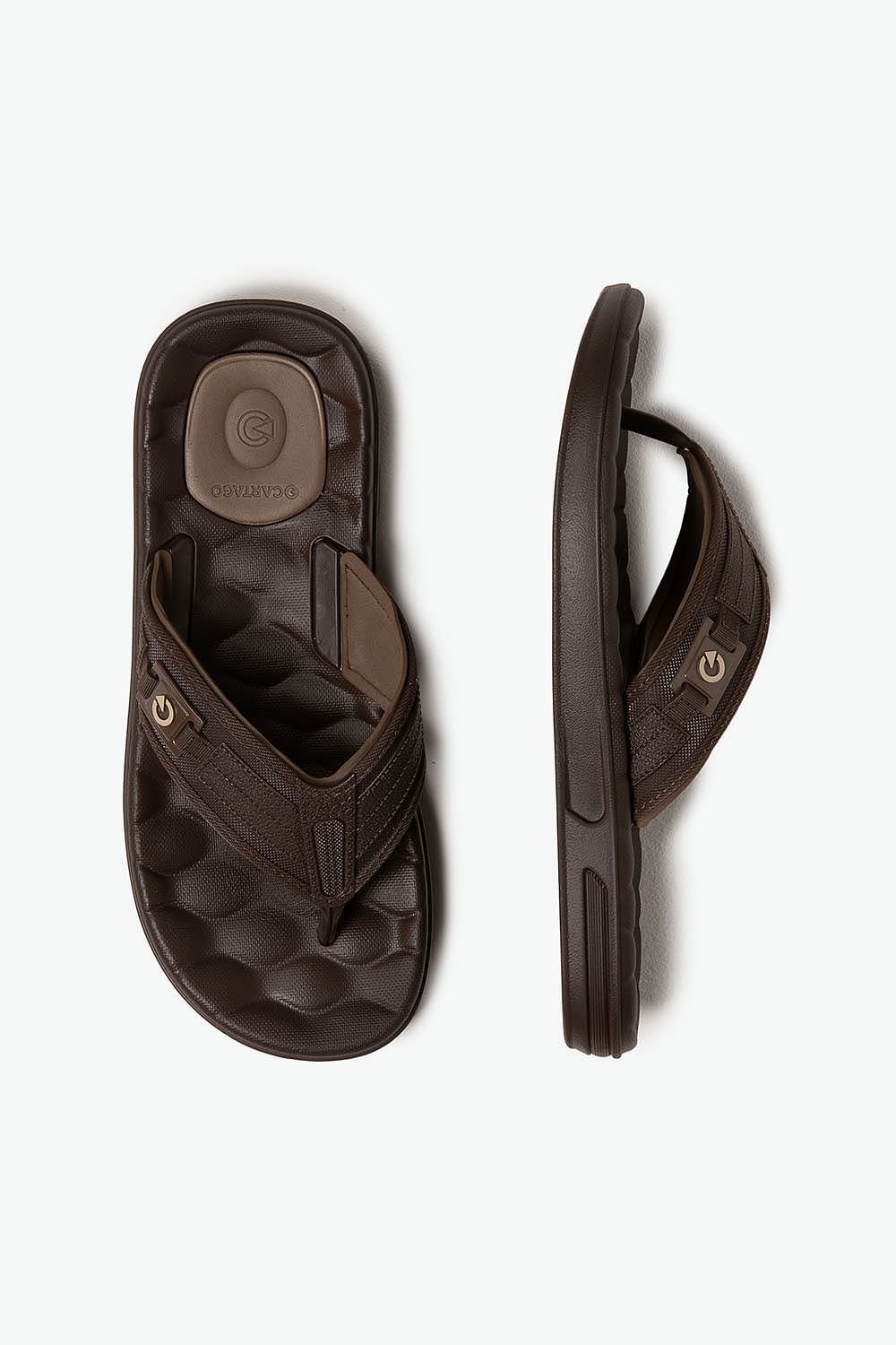 Chinelo Cartago Egeu III Dedo Masculino Marrom 3