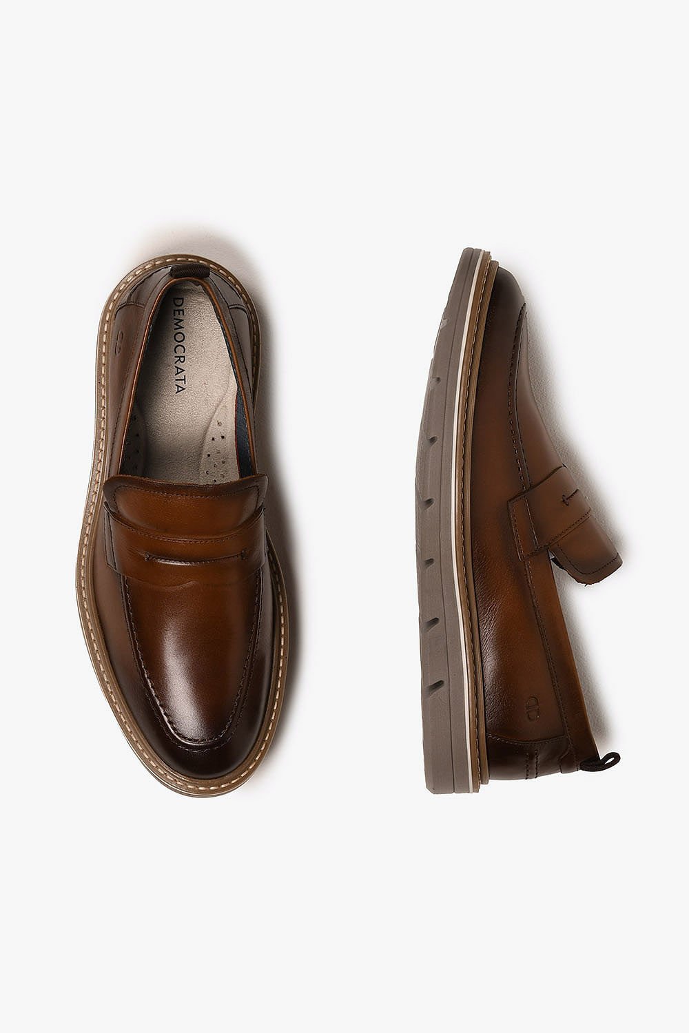 Mocassim Masculino democrata Jeff Caramelo 3