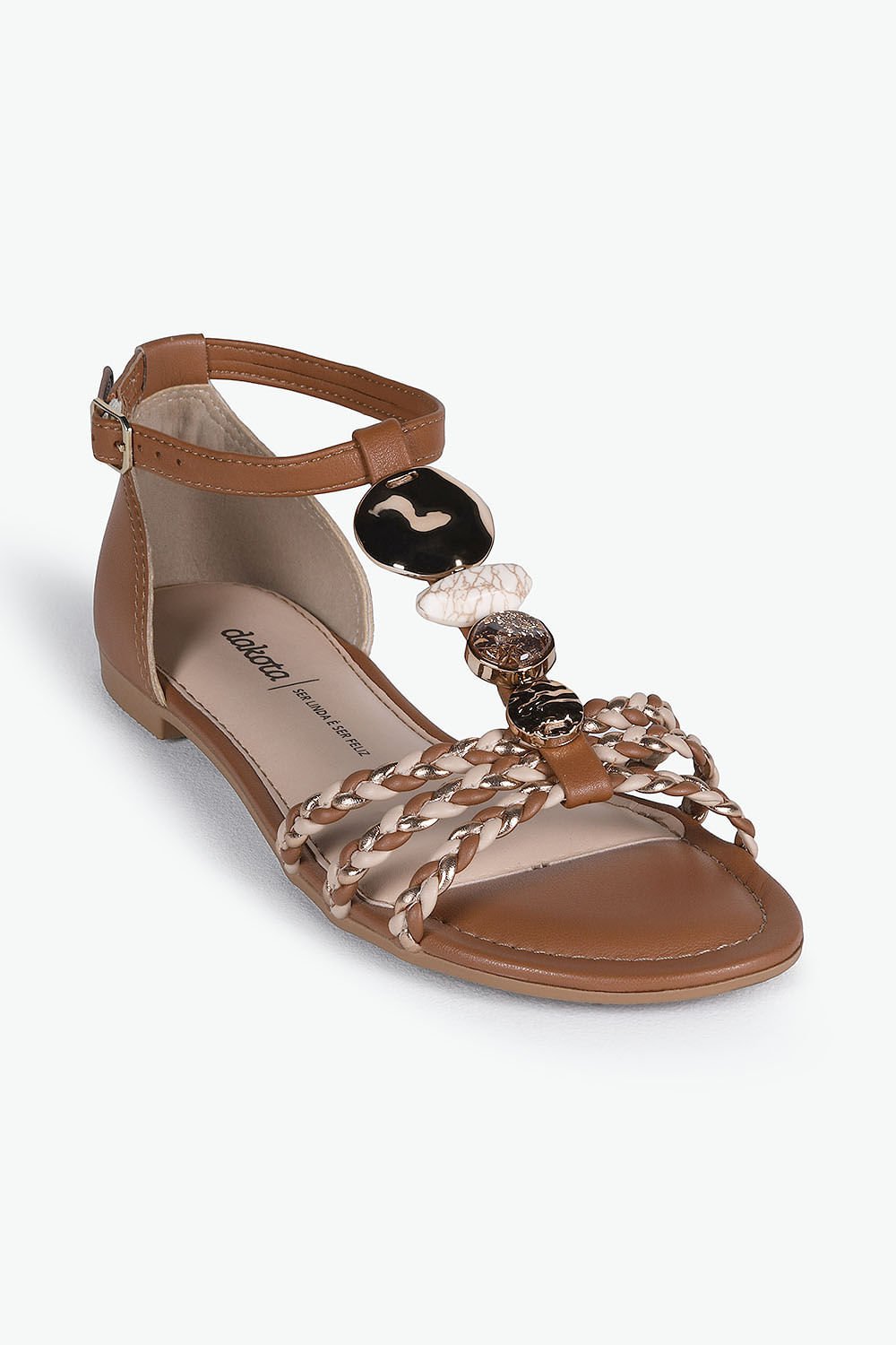 Sandália Feminina Rasteira Dakota Koraline Marrom 4