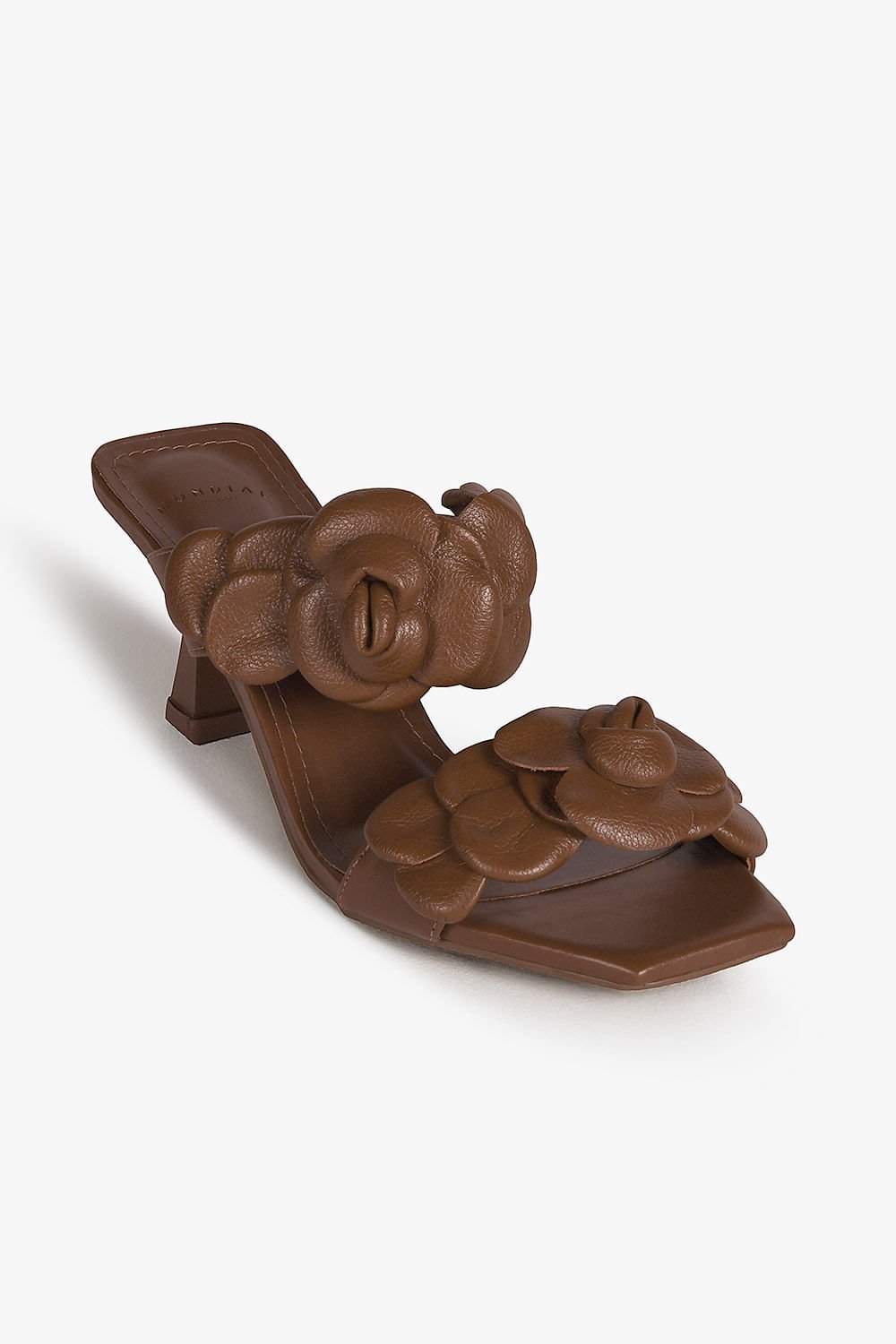 Tamanco Feminino Salto Alto Mundial Hetfield Marrom 2