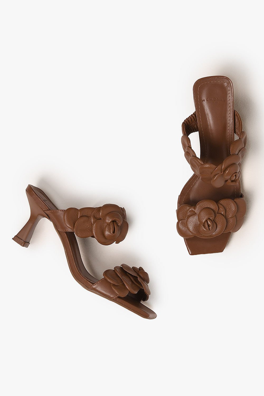 Tamanco Feminino Salto Alto Mundial Hetfield Marrom 3