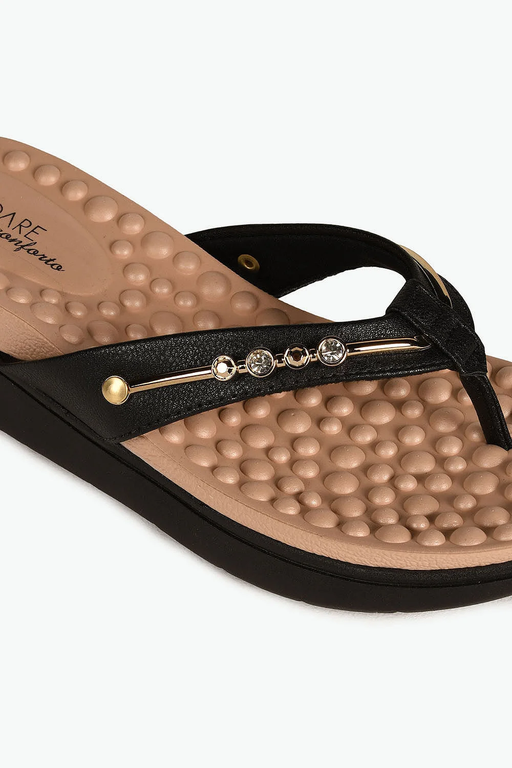 Conforto Feminino Salto Baixo Modare Damascena Preto 2