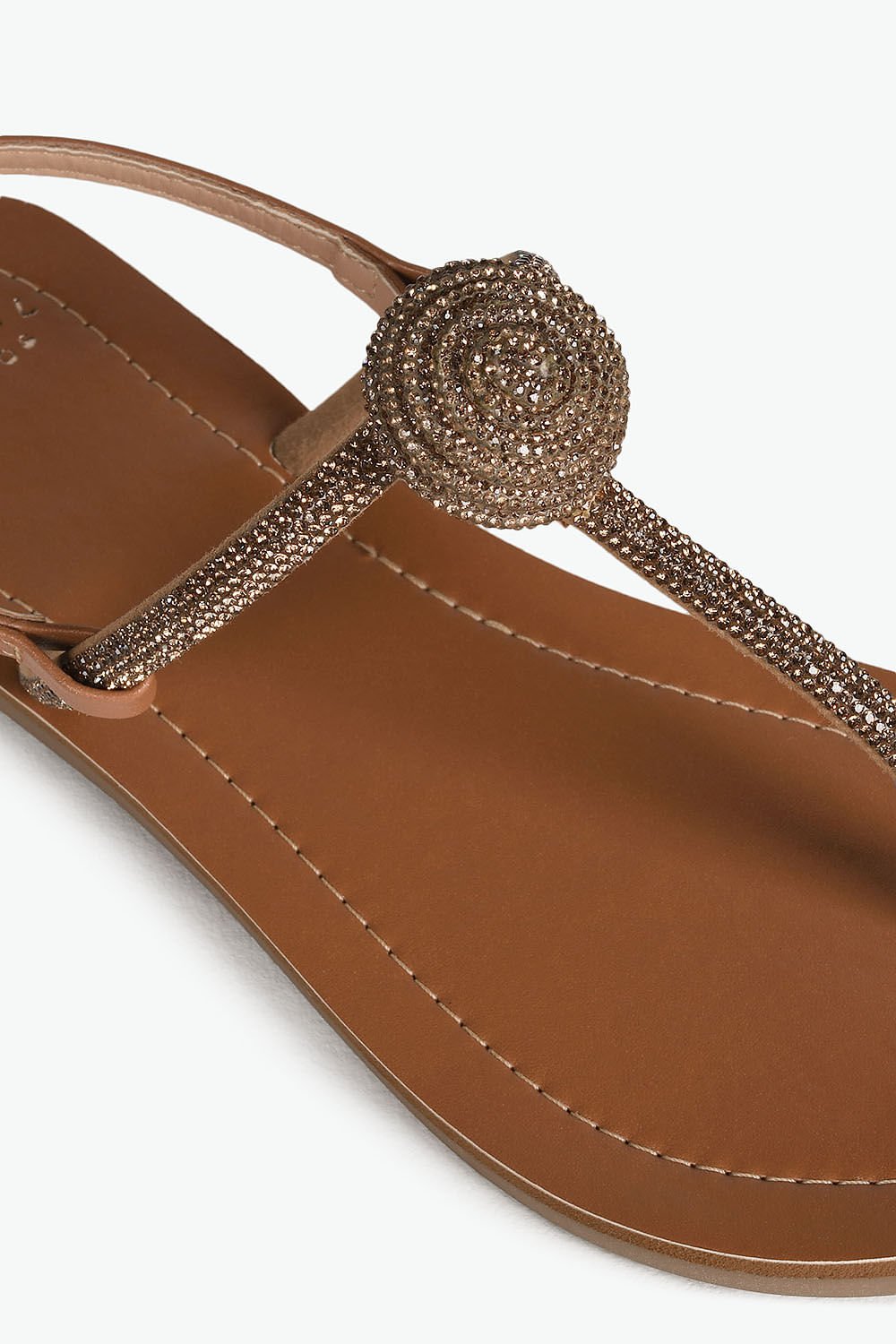 Sandália Feminina Rasteira Mundial Jasmim Marrom 2