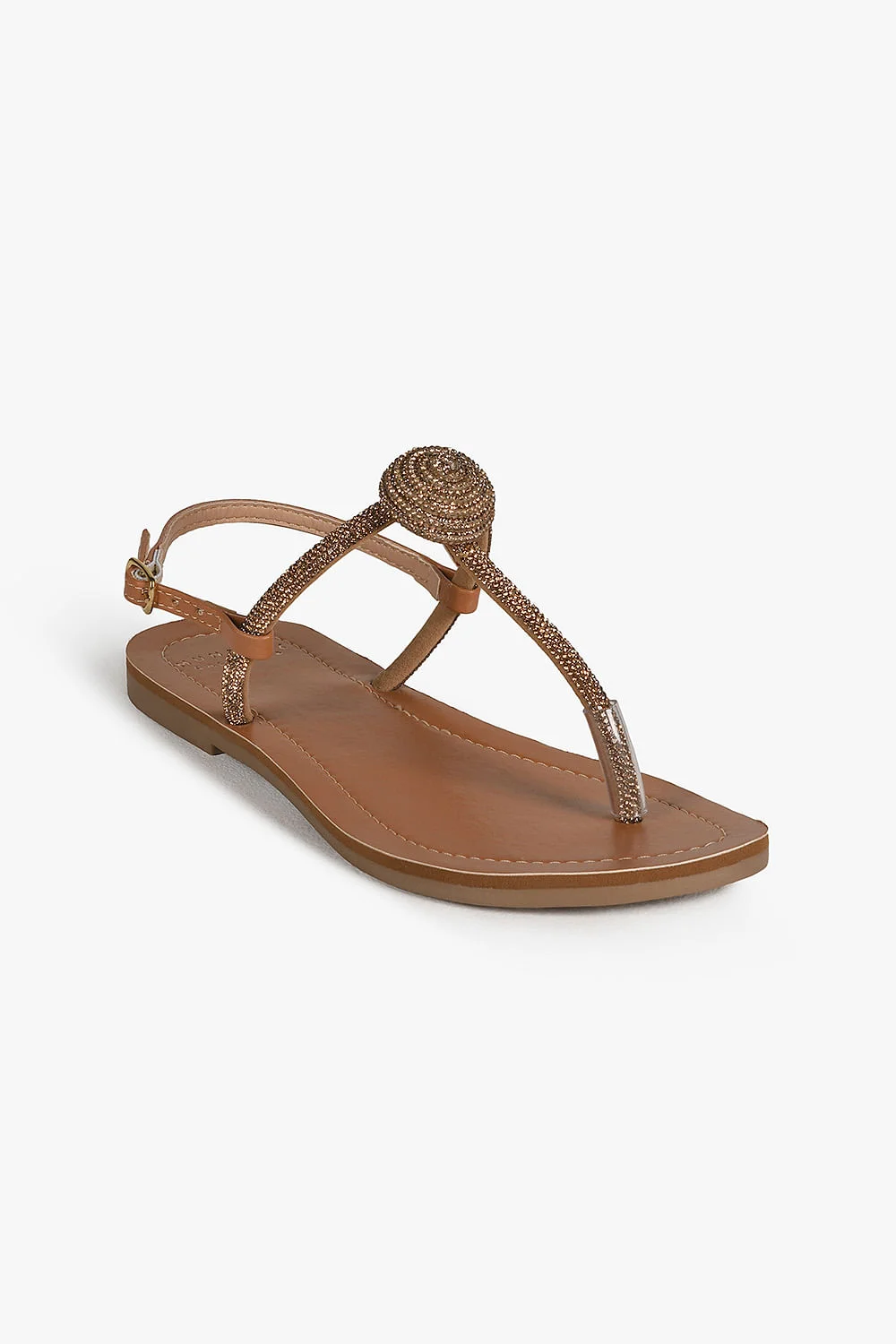 Sandália Feminina Rasteira Mundial Jasmim Marrom 4