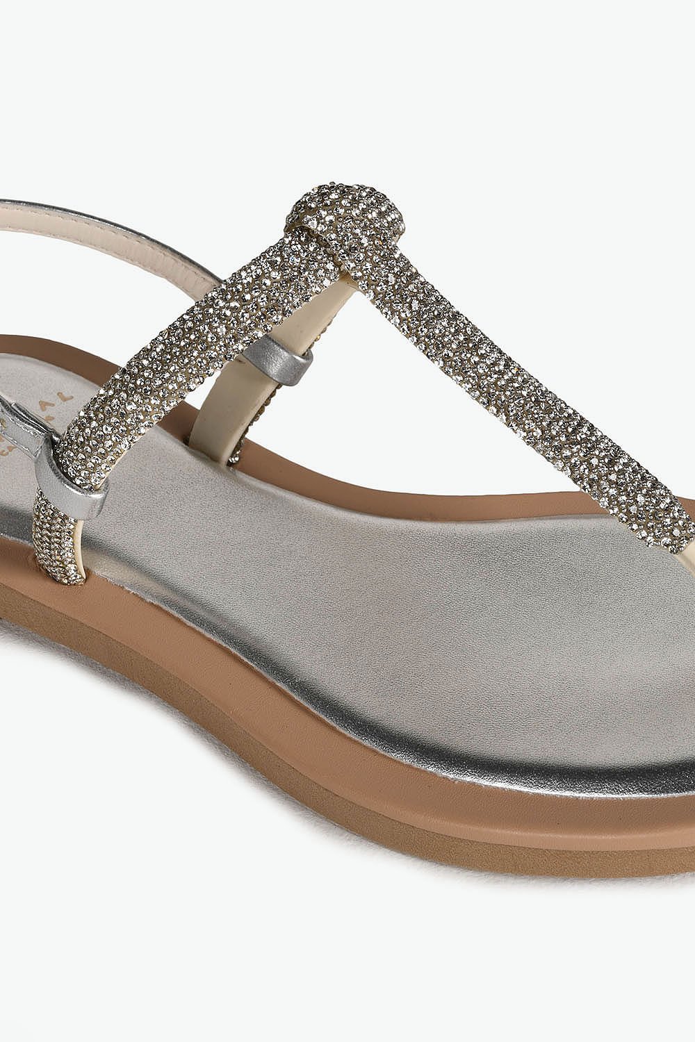 Sandália Feminina Rasteira Mundial Camelia Prata 2