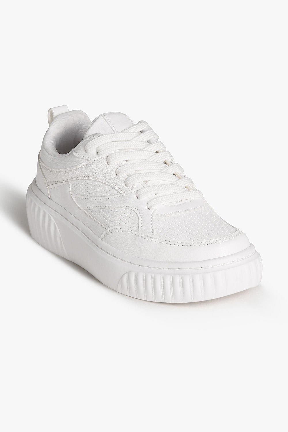 Tênis Feminino Plataforma Mundial Ilsa Branco 4