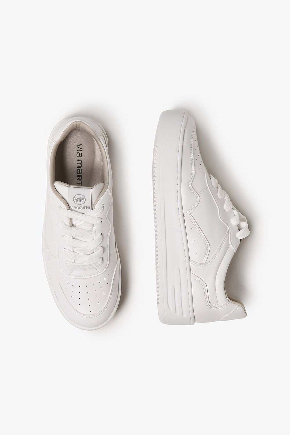 Tênis Feminino Plataforma Via Marte Orion Branco 3