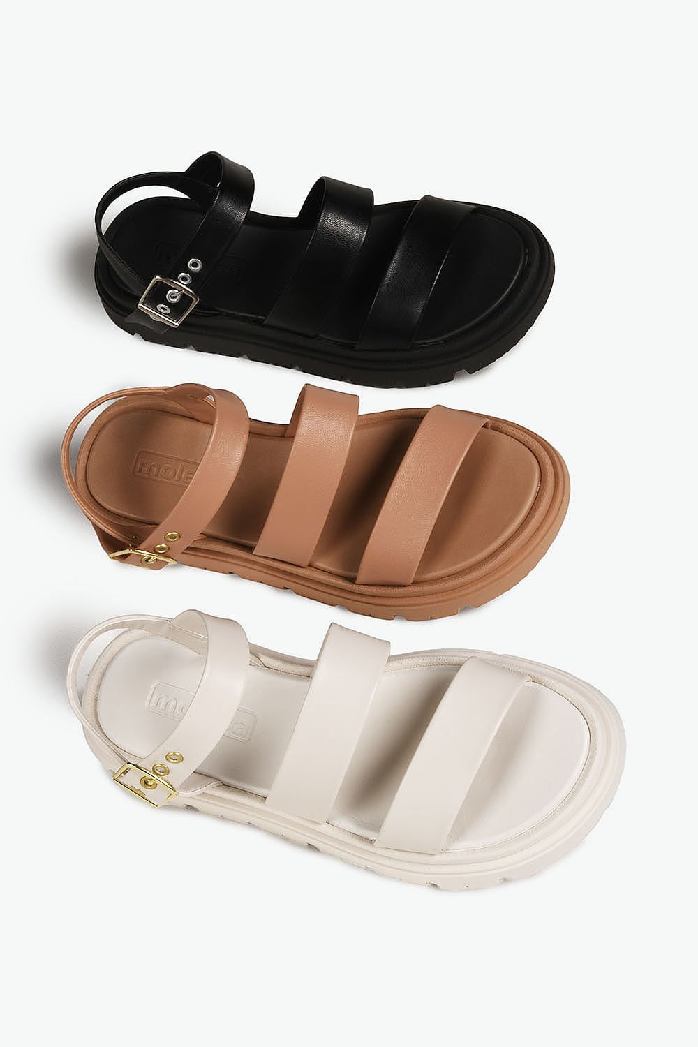 Sandália Feminina Papete Moleca Marisa Bege 4