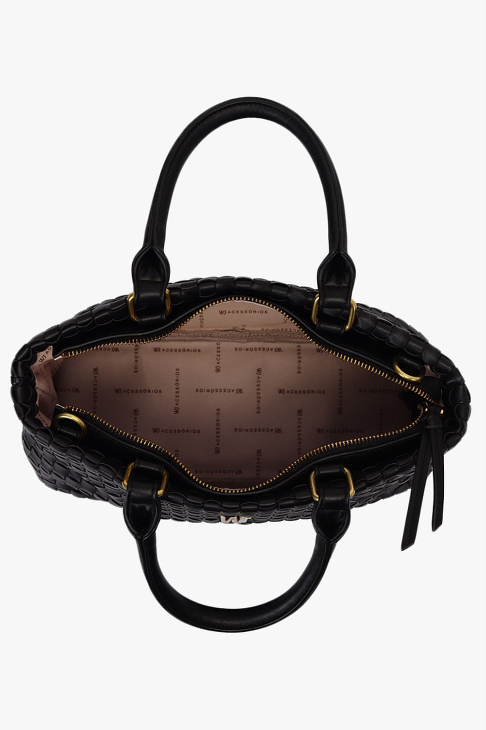 Bolsa Média Satchel Feminina Wj Melanie Preto 4