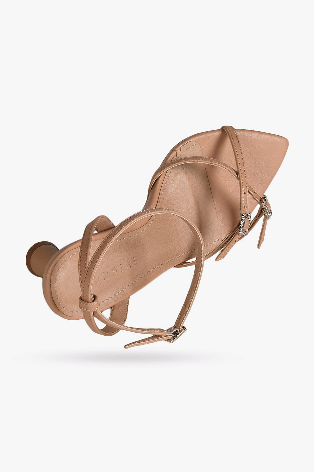 Sandália Feminina Salto Alto Mundial Maite Bege 5