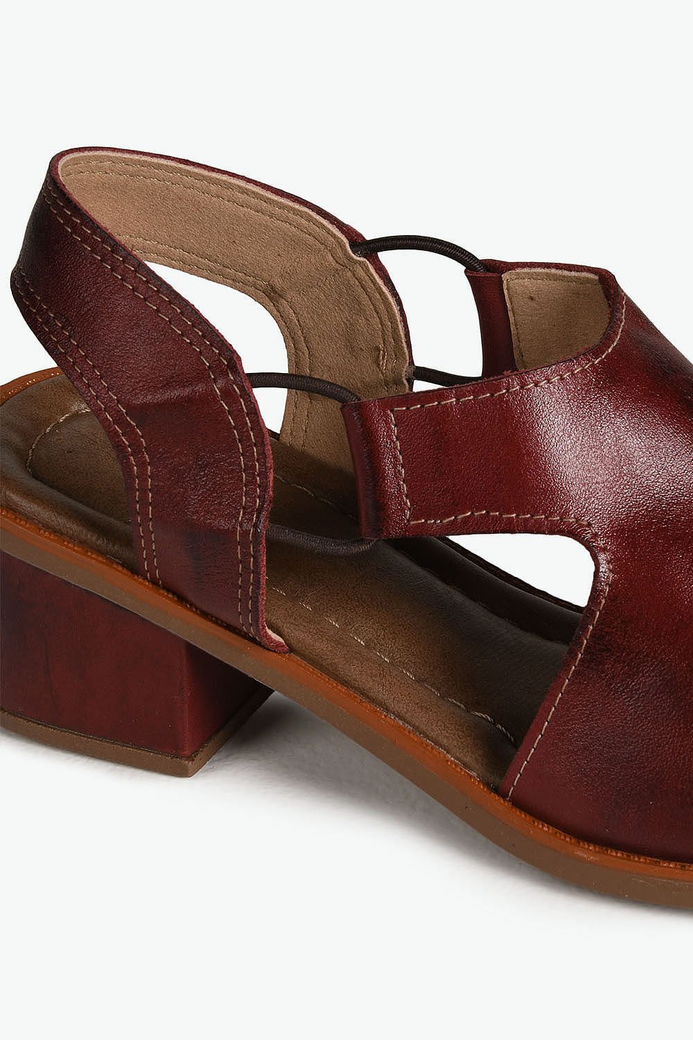 Sandália Feminina Salto Médio Mundial Dayse Bordô 2