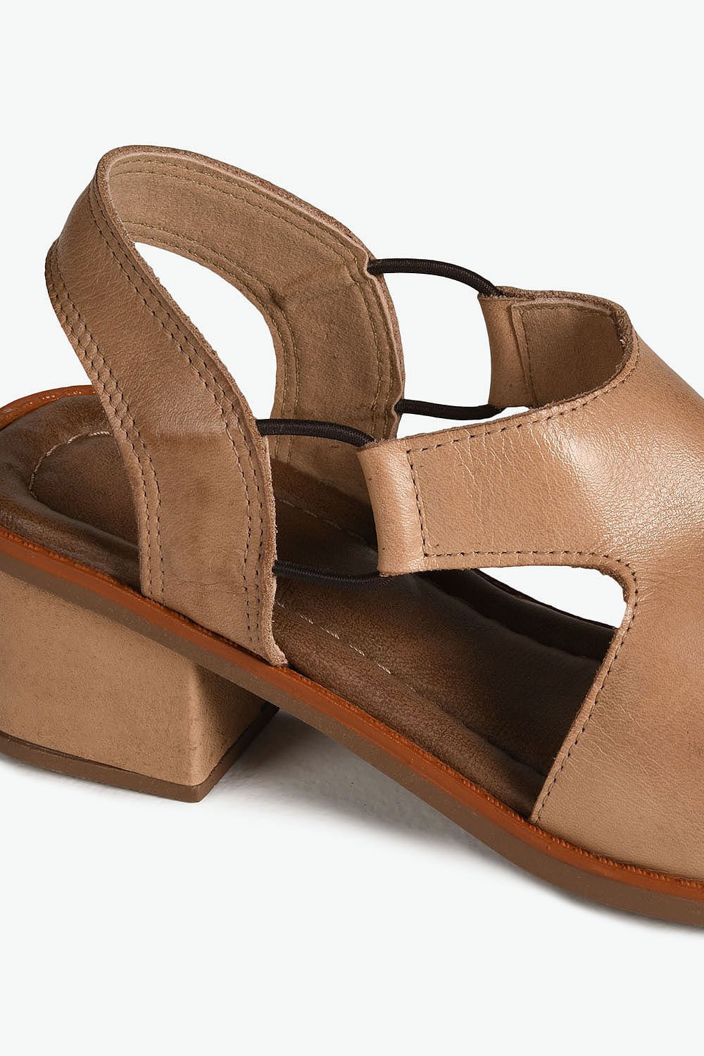 Sandália Feminina Salto Médio Mundial Dayse Bege 2