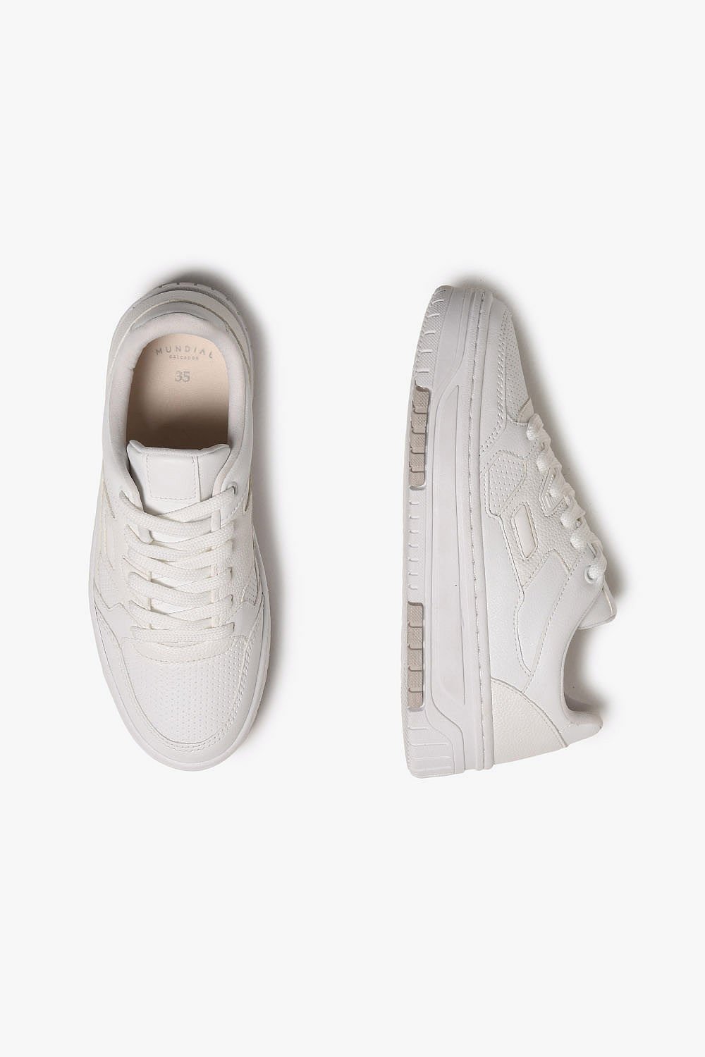 Tênis Feminino Plataforma Mundial Nubya Branco 3