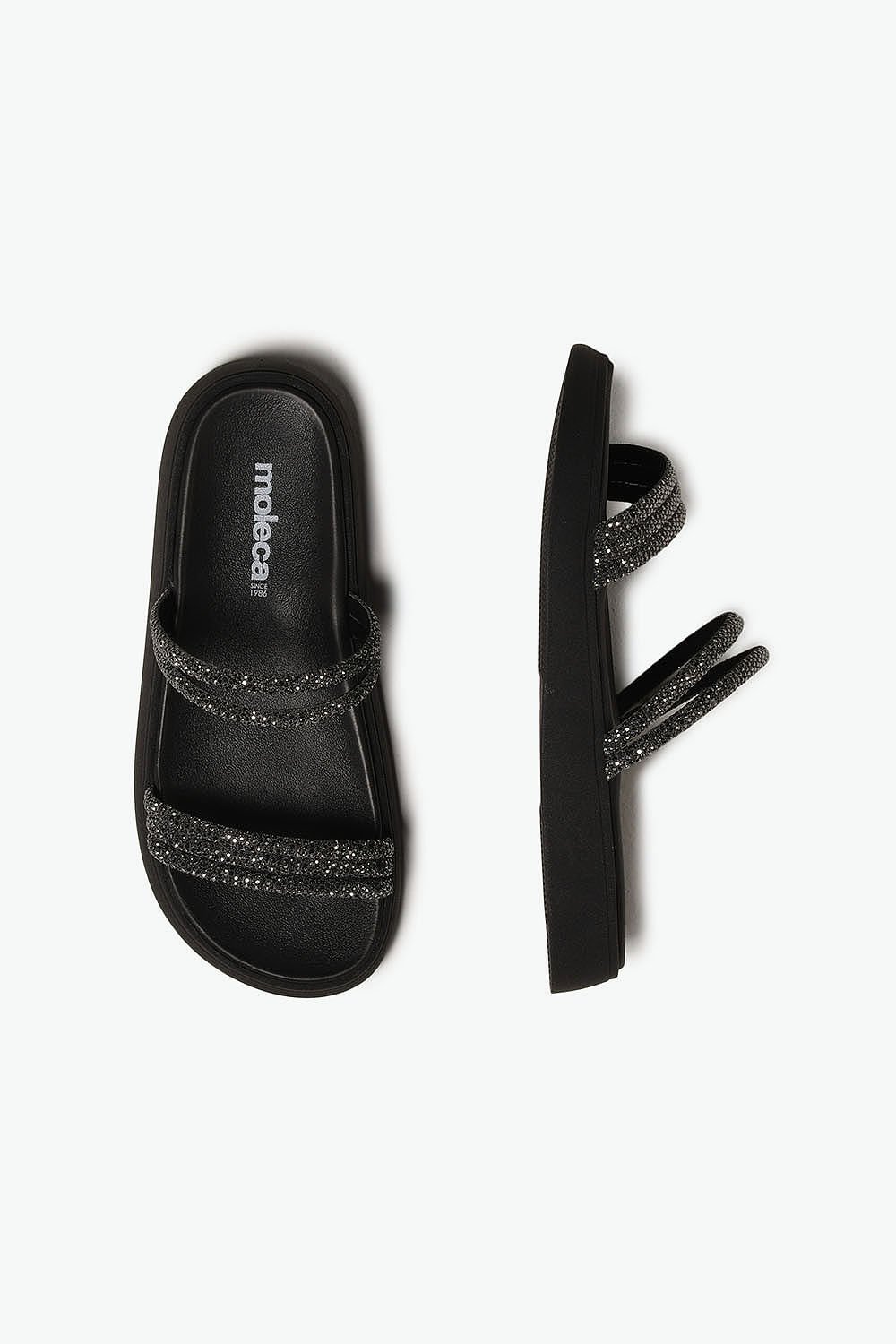 Sandália Feminina Papete Moleca Mariza Preto 3