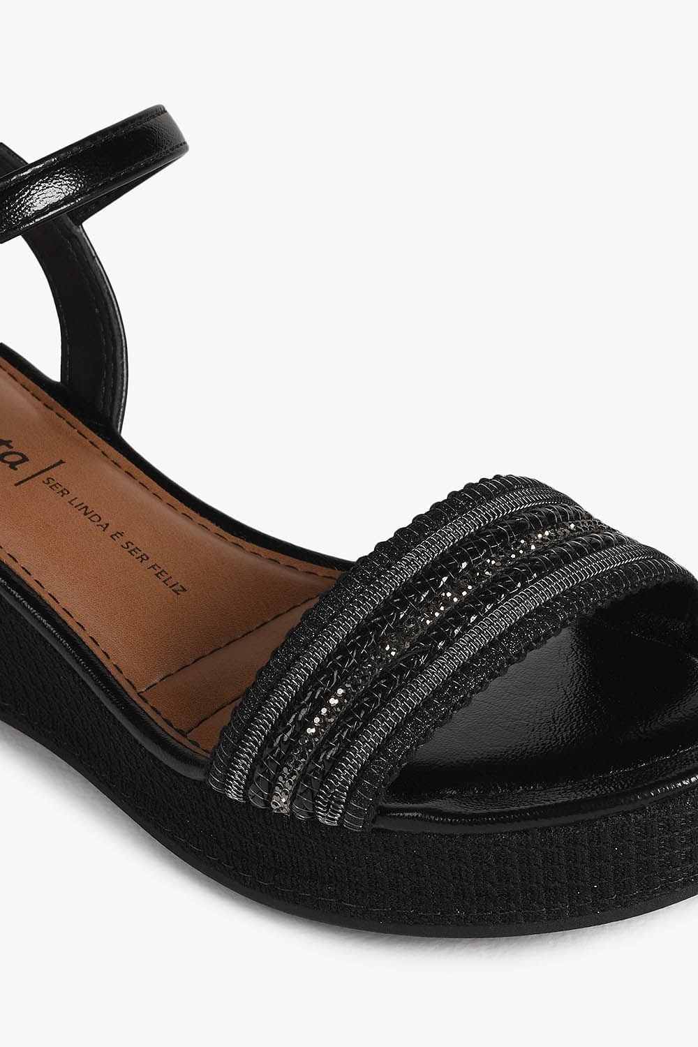 Sandália Feminina Anabela Dakota Koralina Preto 2