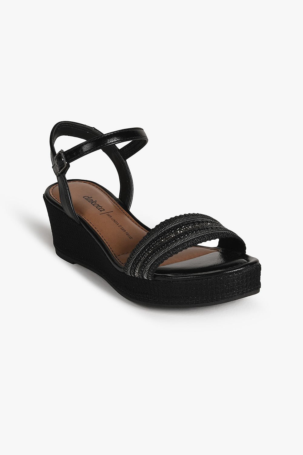 Sandália Feminina Anabela Dakota Koralina Preto 4