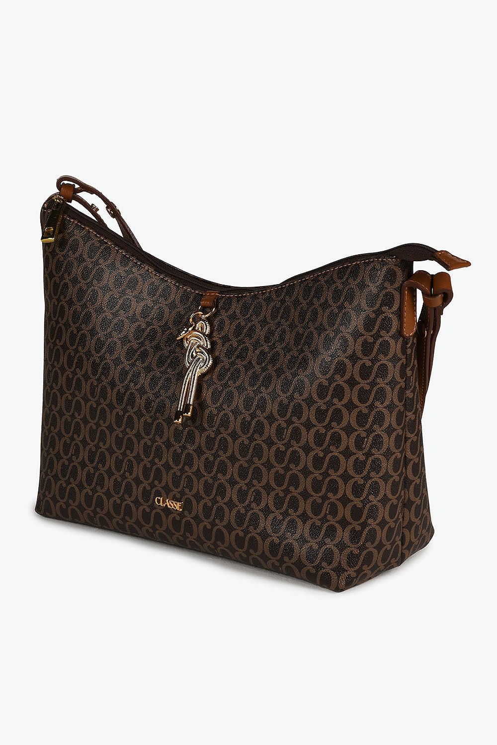 Bolsa Crossbody Feminina Classe Canvas Marrom 4