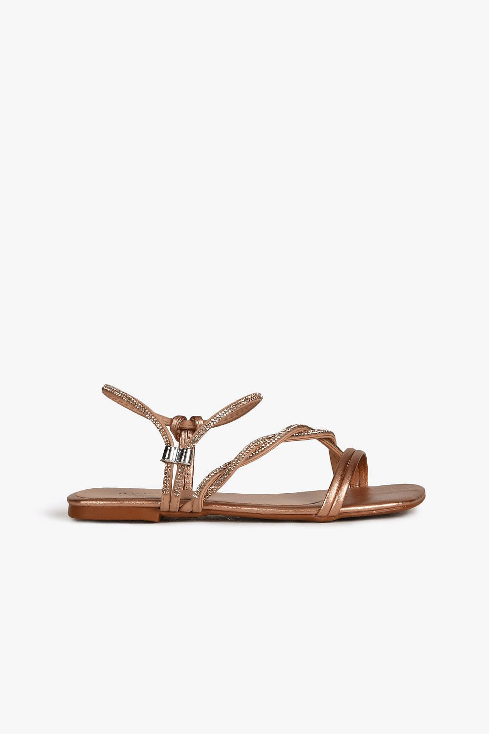 Sandália Feminina Rasteira Mundial Yarina Dourado 1