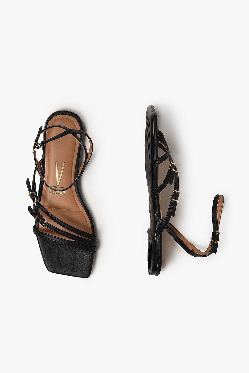 Sandália Feminina Rasteira Vizzano Gizelle Preto 7