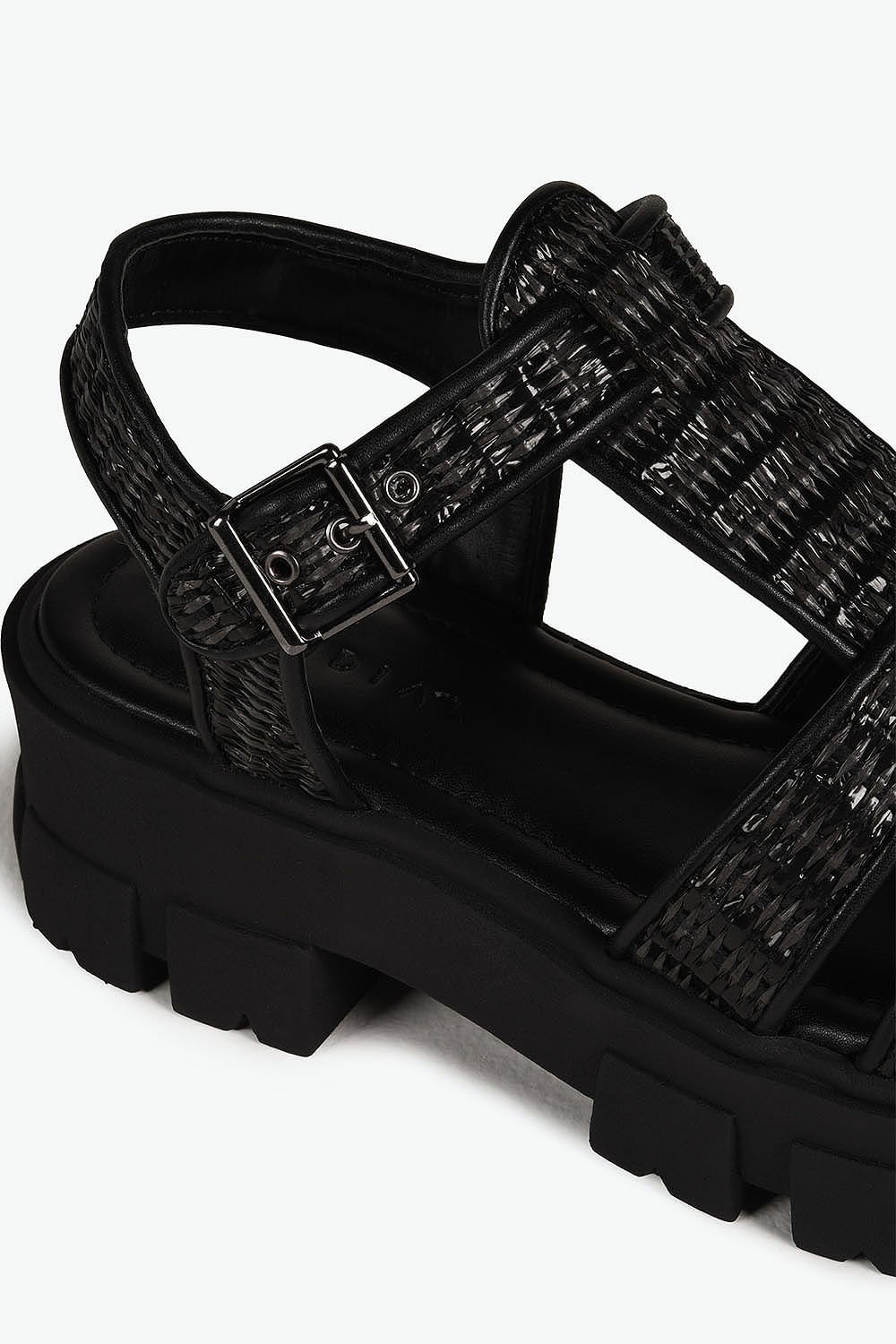 Sandália Feminina Flatform Mundial Many Preto 2