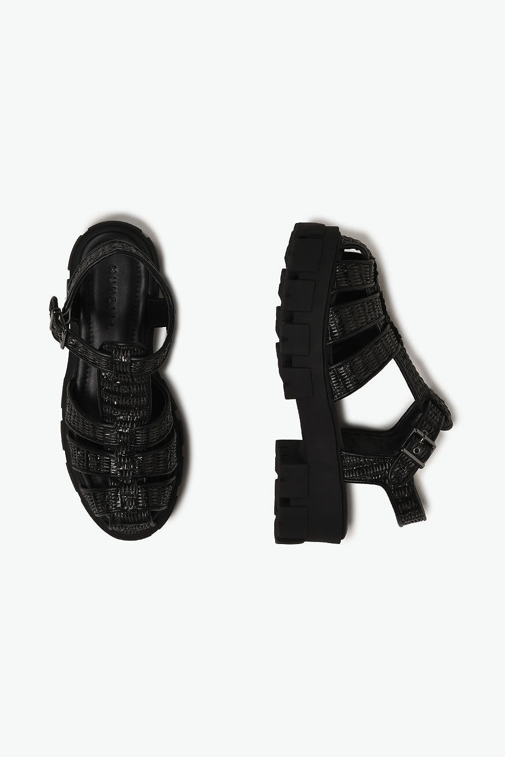 Sandália Feminina Flatform Mundial Many Preto 3