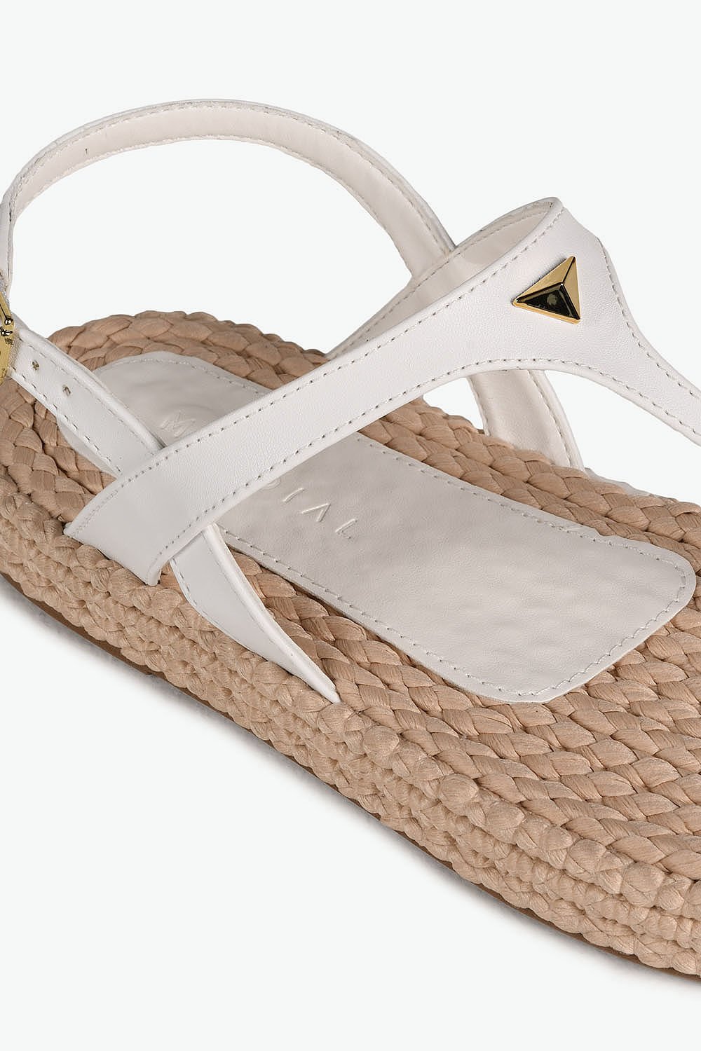 Sandália Feminina Rasteira Mundial Syeni Branco 2