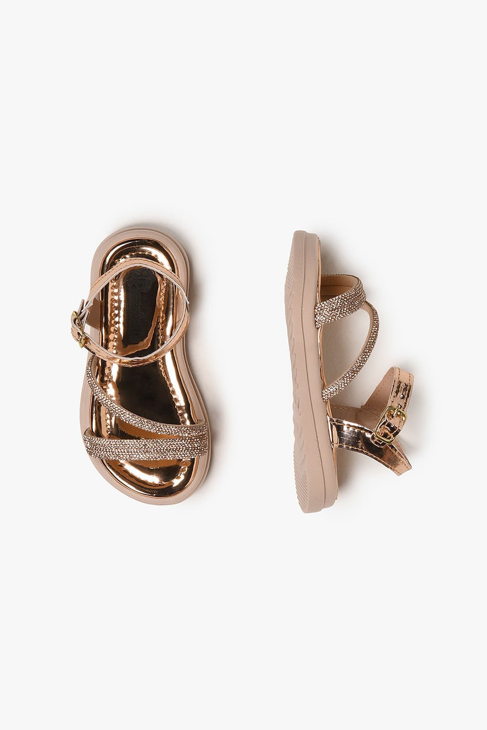 Sandália Infantil Passobele Flay Menina Bronze 3