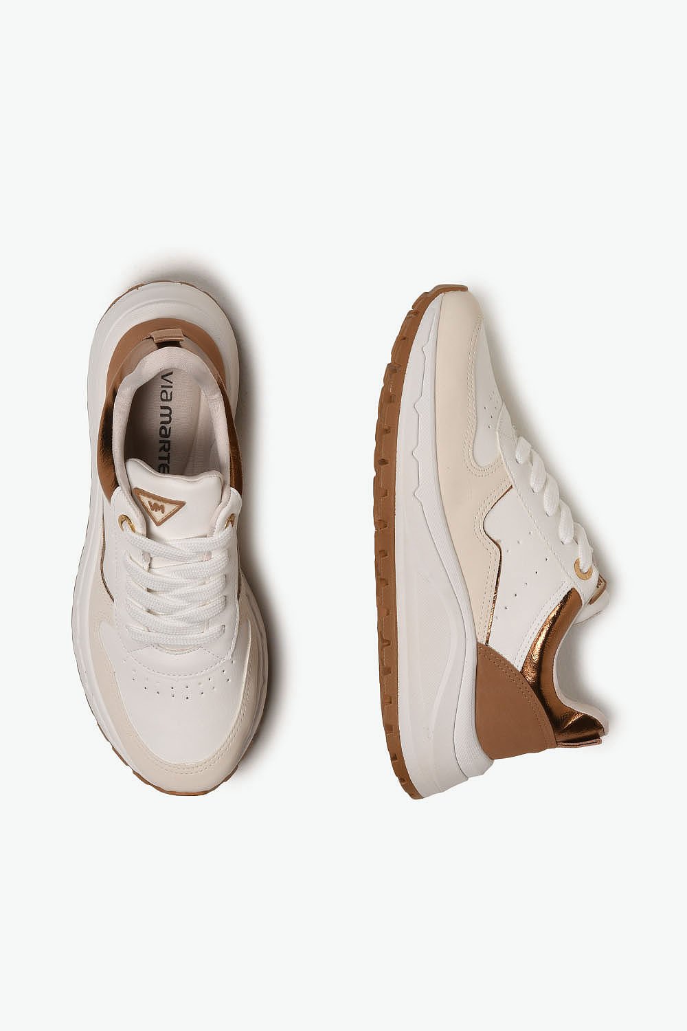 Tênis Feminino Plataforma Via Marte Kende Bege 3