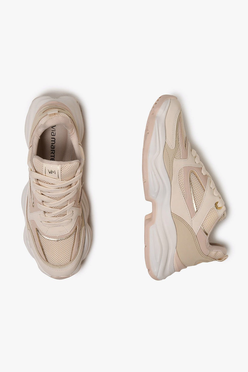 Tênis Feminino Plataforma Via Marte Clover Bege 5