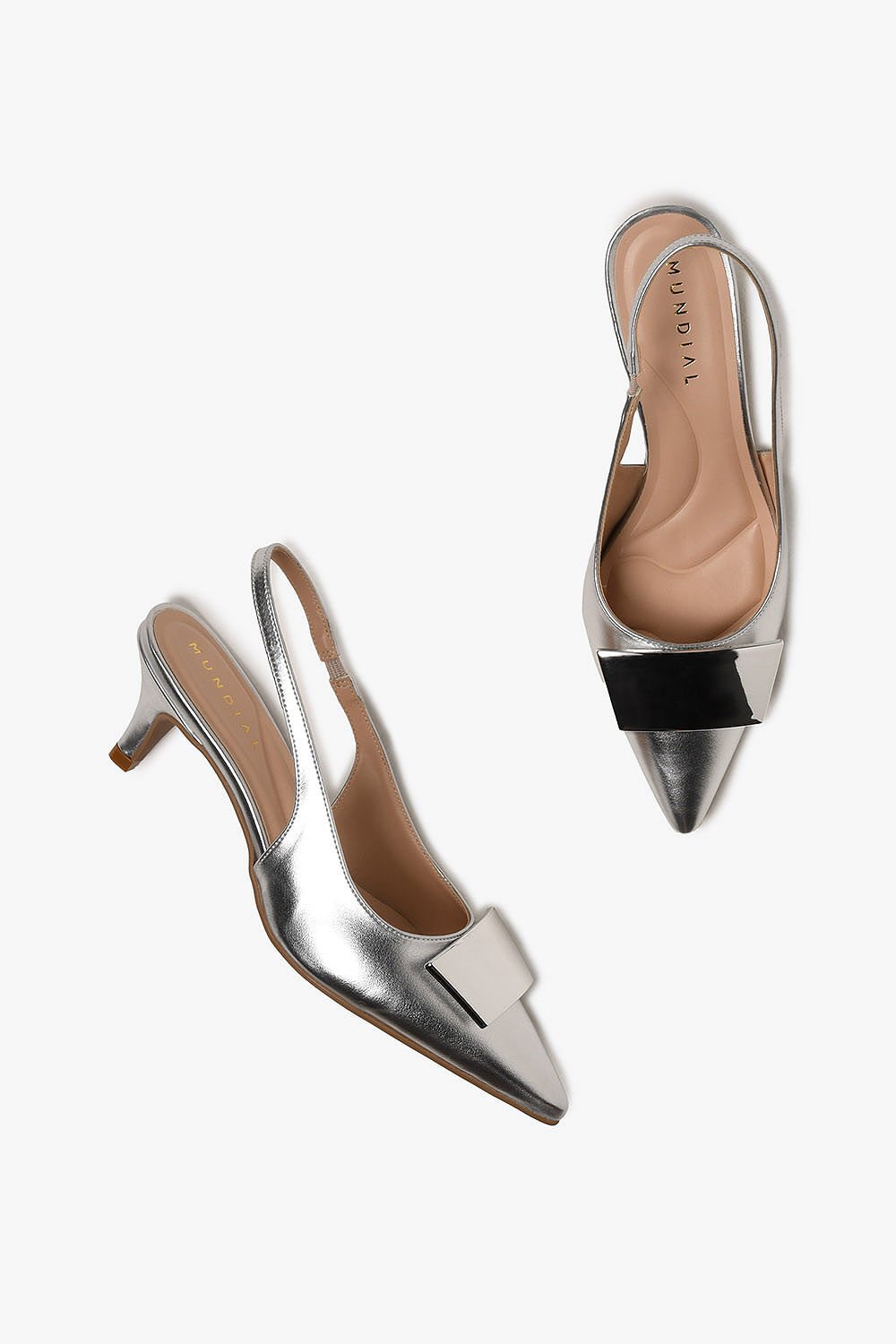 Scarpin Feminino Slingback Mundial Rosalia Prata 3