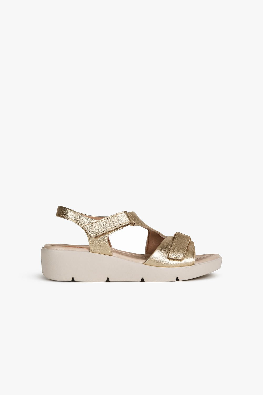 Sandália Feminina Anabela Usaflex Lisiane Dourado 1